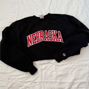 Champion Black Crewneck Sweatshirt - Nebraska